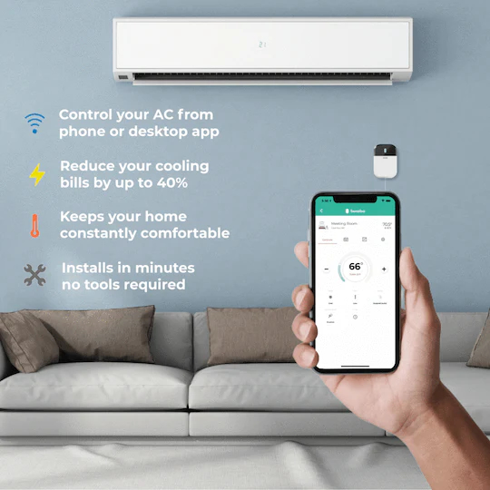 Air con by Sensibo showing the benefits