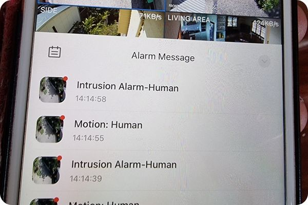 text notifications on a mobile phone from the home security system installed by smarter homes australia