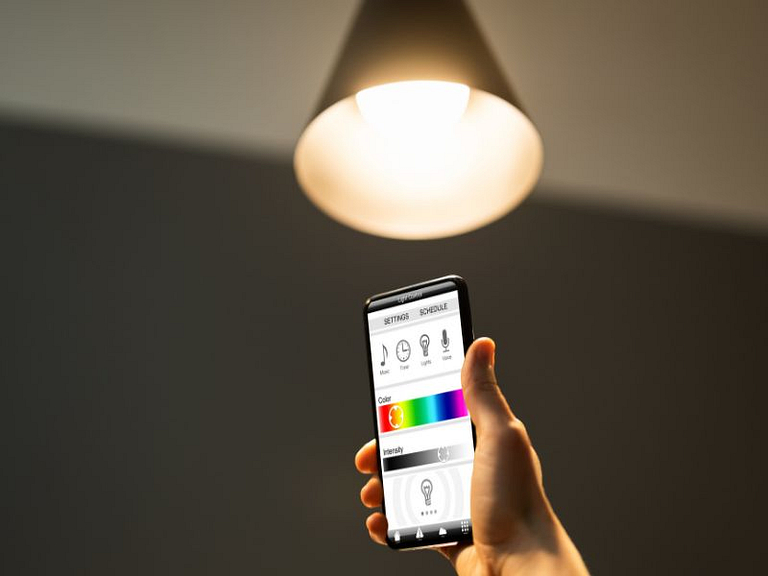 Smart lighting can be installed easily in your home like with this indoor light