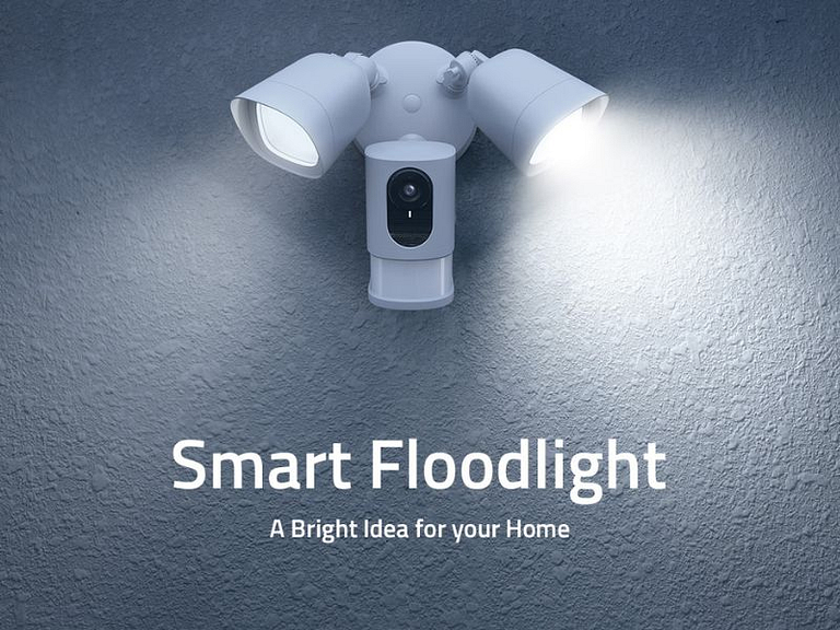 smart floodlight installed on a home in brisbane by smarter homes australia